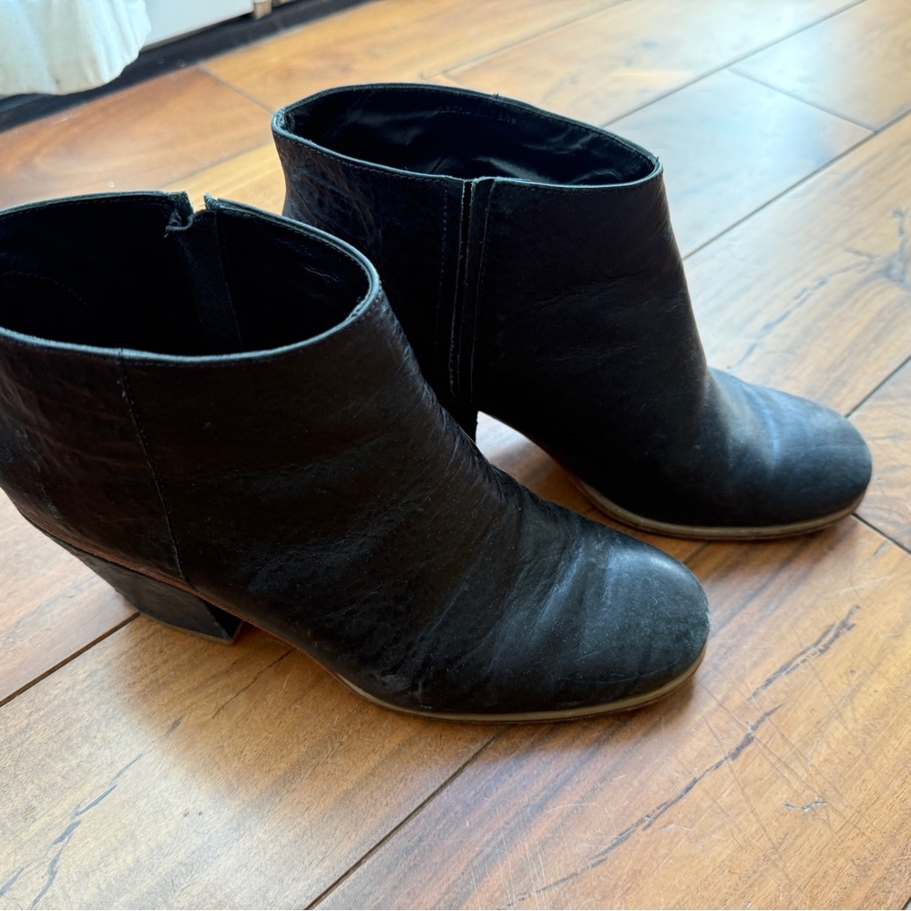 Rachel Comey Mars Black Leather Ankle Booties